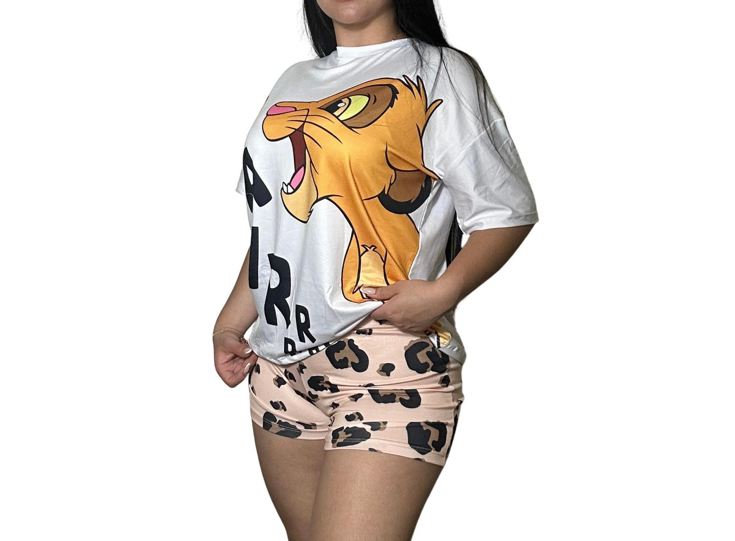 LM 3PCIECE SHORTSLEEVE OVERSIZE T-SHIRT, PANTS AND SHORT