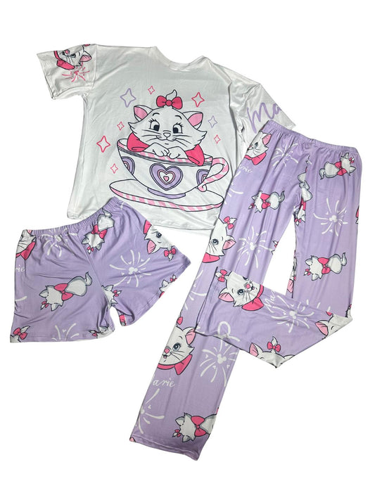 LM 3PCIECE SHORTSLEEVE OVERSIZE T-SHIRT, PANTS AND SHORT