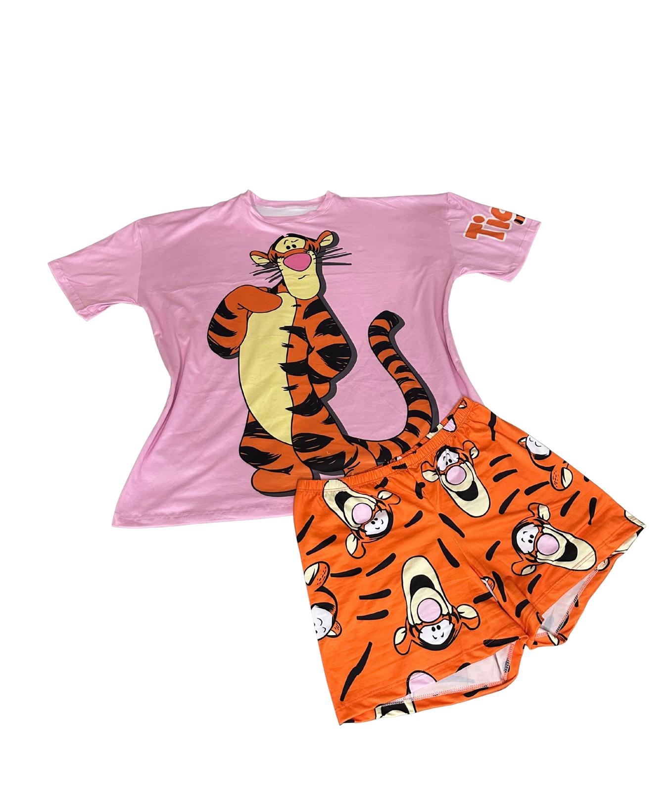 LM SHORT SLEEVE OVERSIZE T-SHIRT AND SHORT PAJAMA