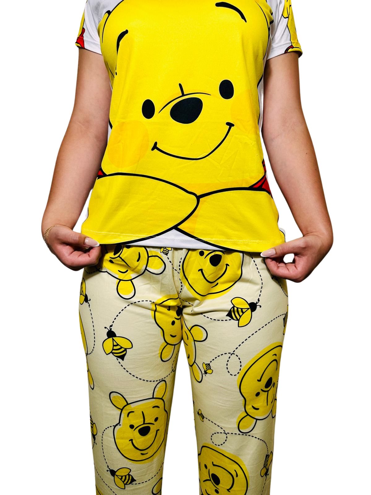 LM PAJAMA SHORTSLEEVE AND LONG PANTS YELLOW BEAR