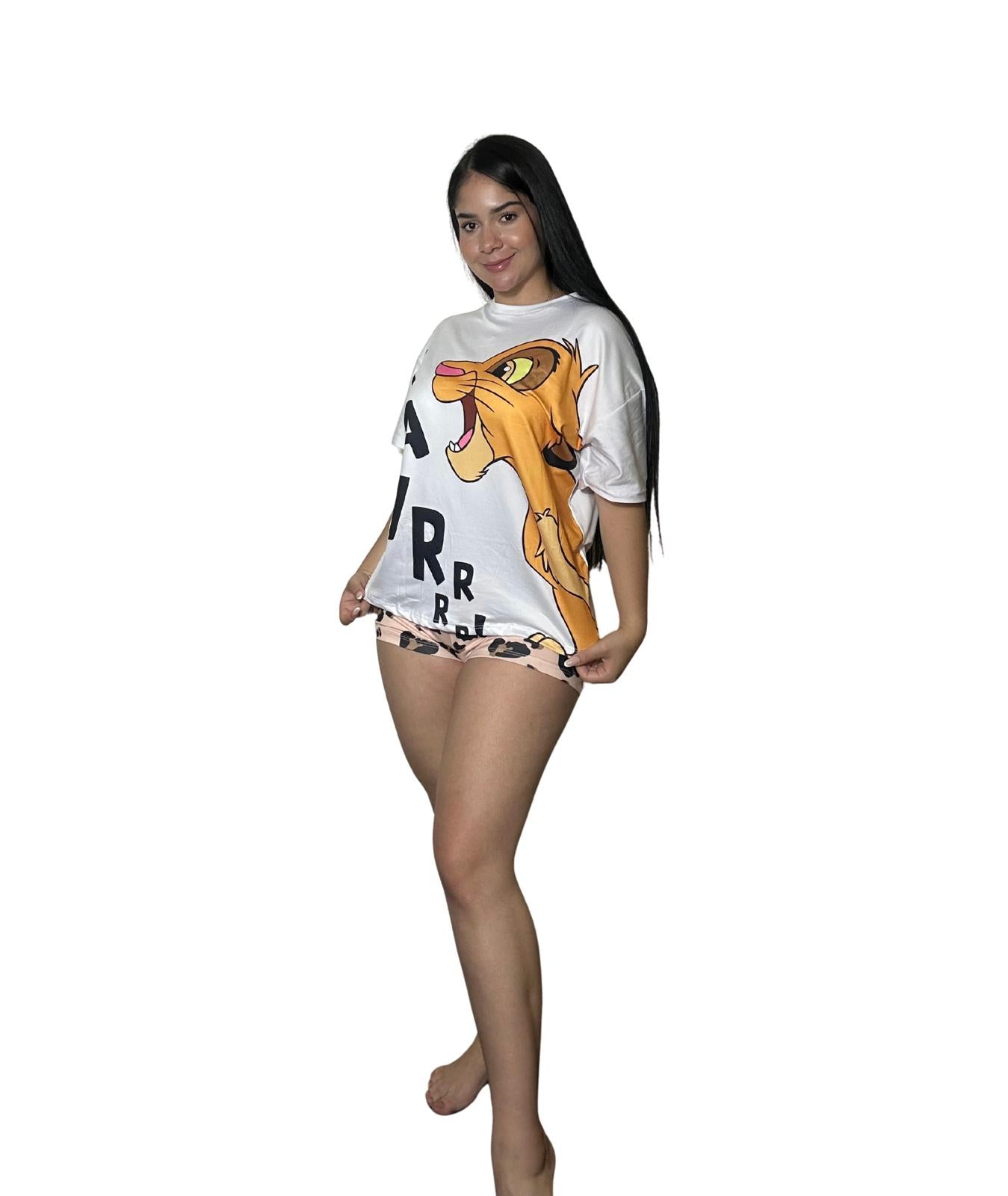 LM 3PCIECE SHORTSLEEVE OVERSIZE T-SHIRT, PANTS AND SHORT